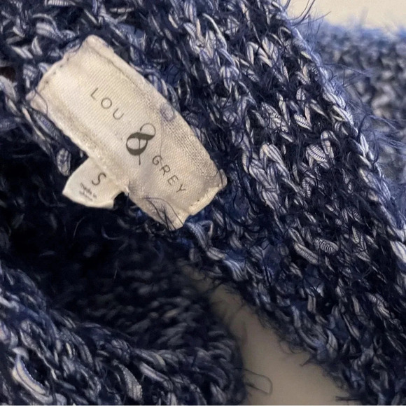 Lou & Grey cotton blend both knit cardigan pockets fall furry classic casual - Picture 3 of 9